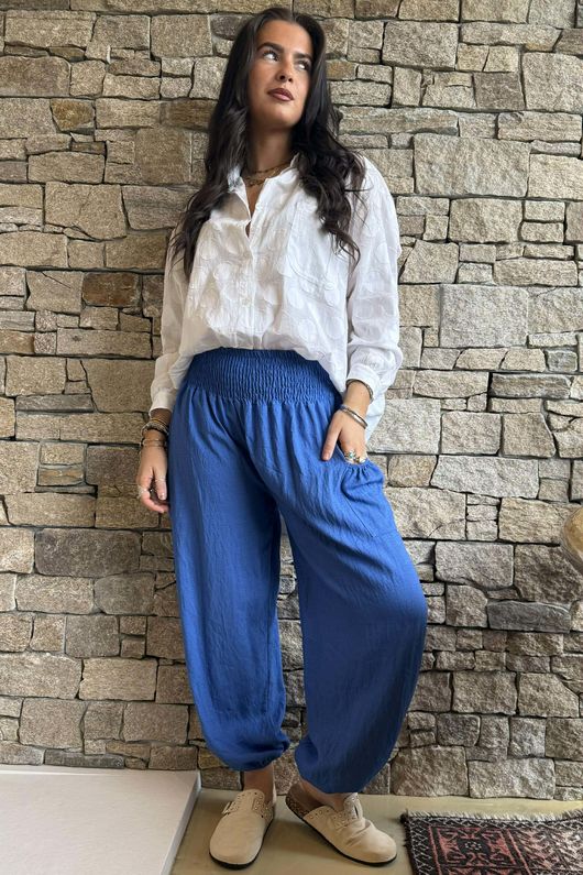 Basso Shirring Balloon Pant Soft Cobalt 